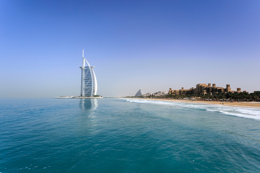 Strand Jumeirah Beach bei Burj al Arab Dubai