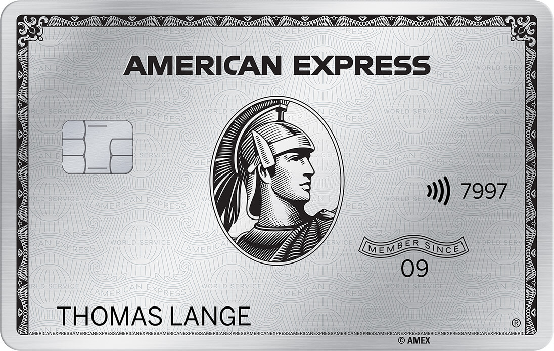 American Express Platinum Kreditkarte aus Metall