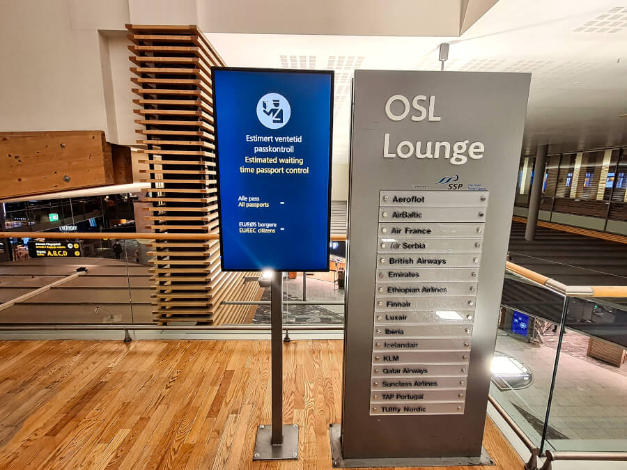 Zur OSL Lounge haben Passagiere diverser Airlines Zugang