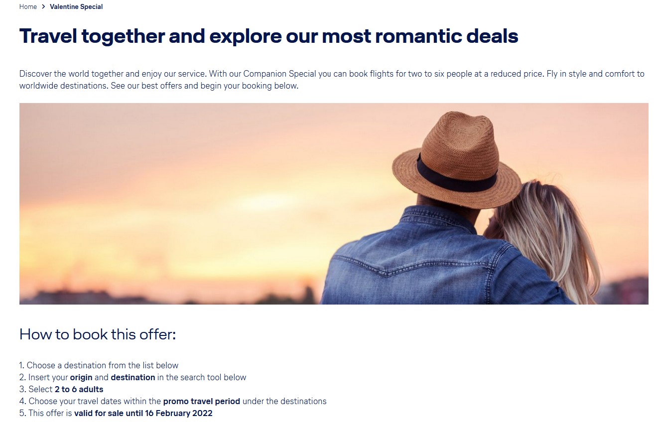 Lufthansa Partnersale zum Valentinstag
