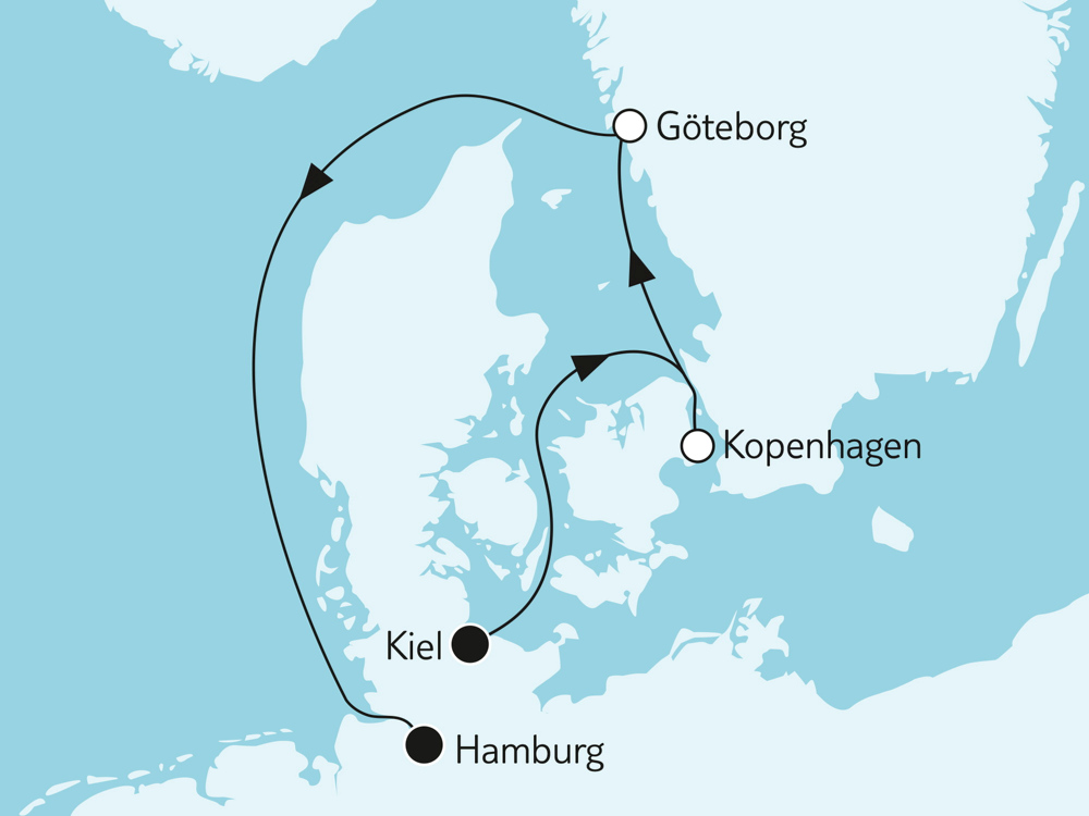 The Kelly Family Cruise Route