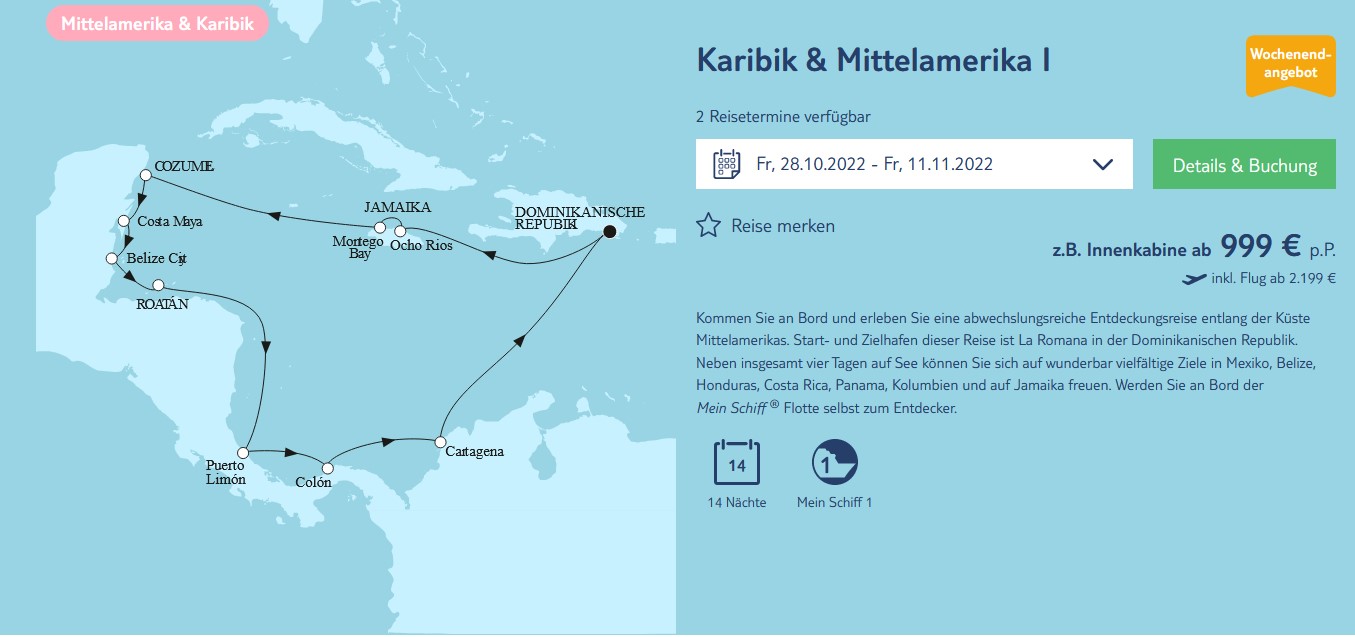 Screenshot TUI Cruises Karibik und Mittelamerika 1