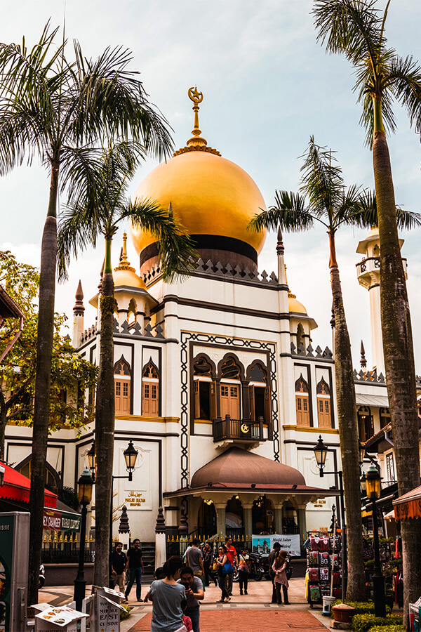 Die Masjid Sultan Moschee im Kampong Glam-Singapur
