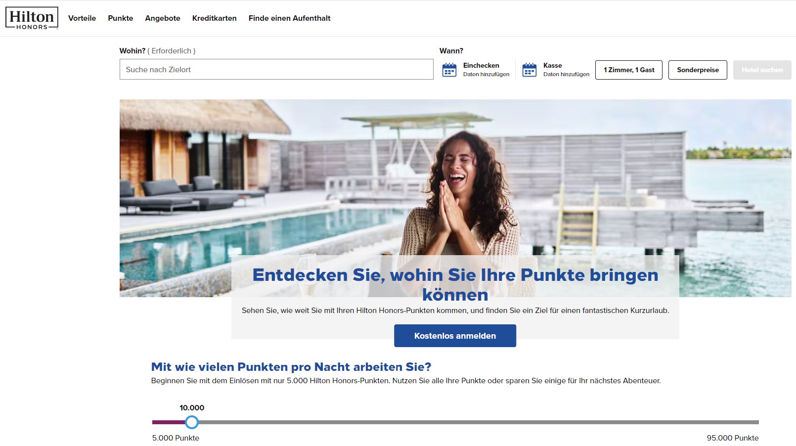 Punkteeinlösung Hilton Honors