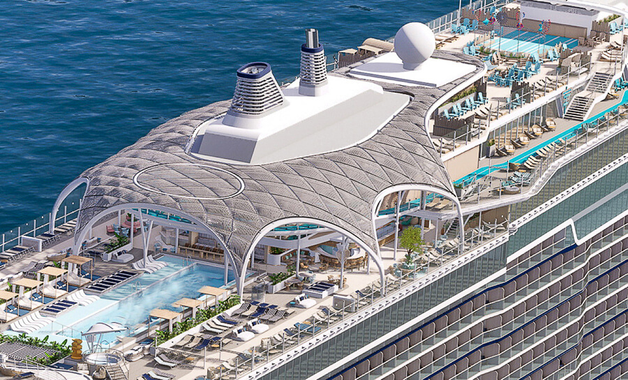 Mein Schiff Relax InTUItion Dach und Pool