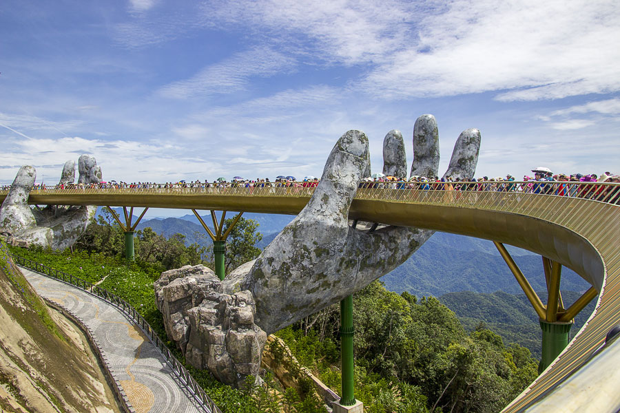 Golden Bridge (Hände-Brücke) in Ba Na Hills bei Da Nang
